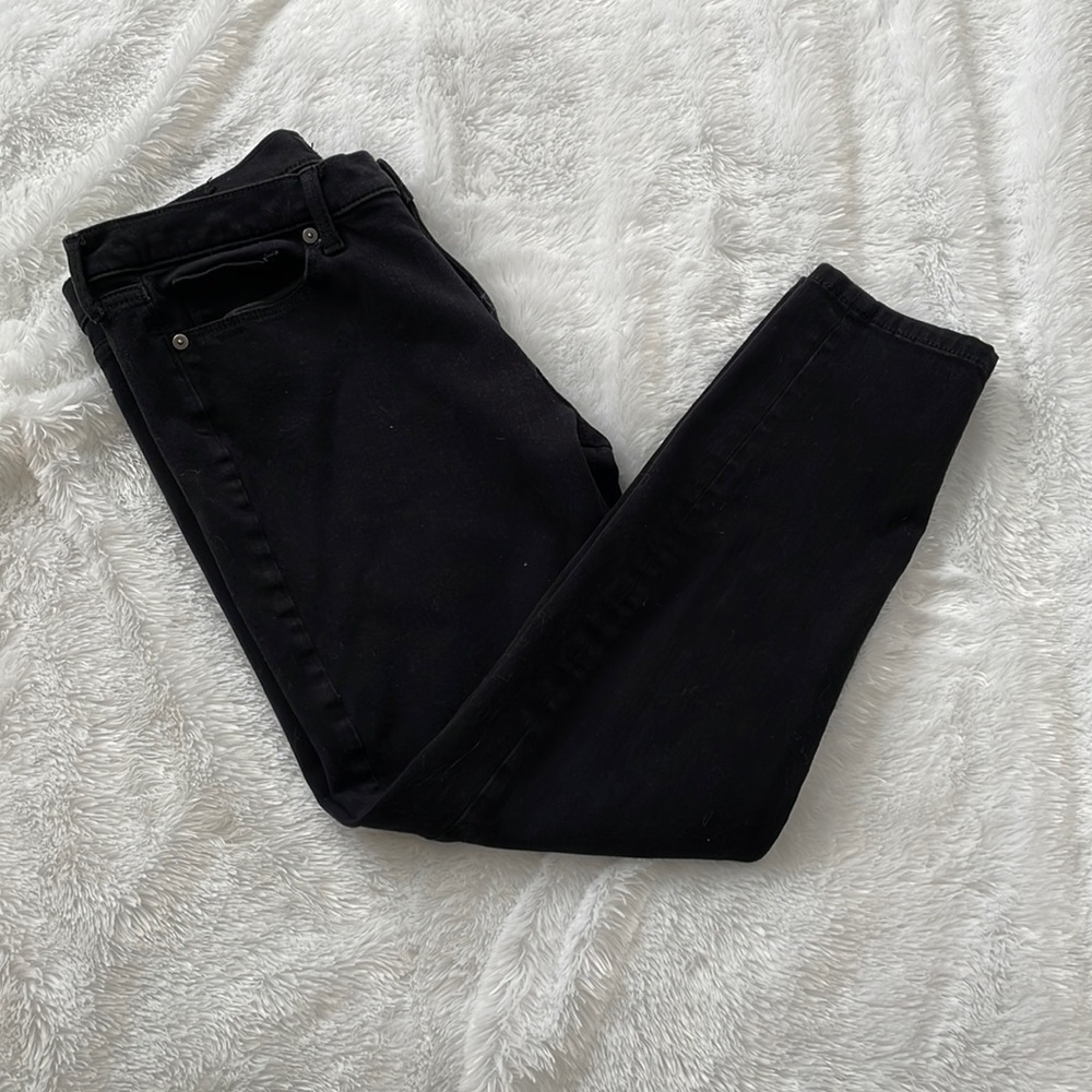 Banana republic black skinny jeans, size 30